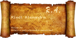 Riedl Alexandra névjegykártya